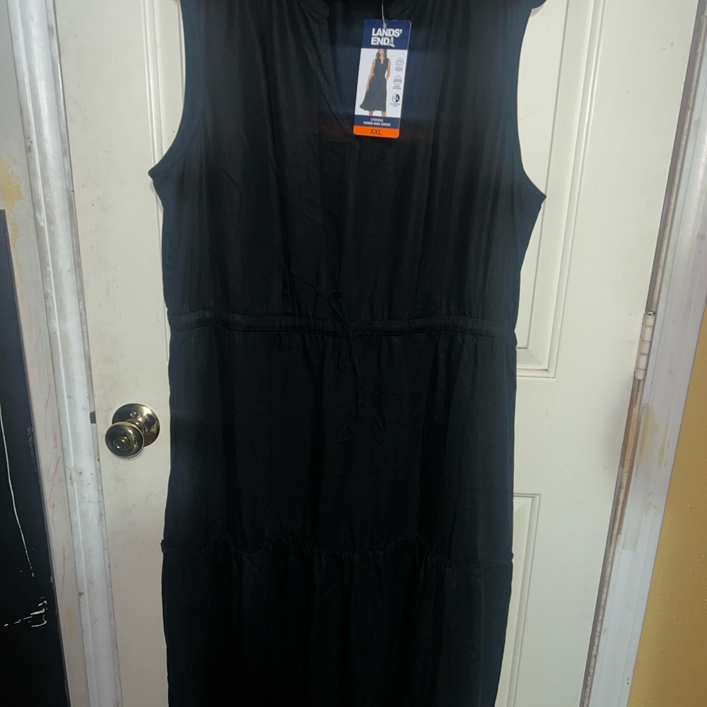 Lands' End Black Maxi Dress